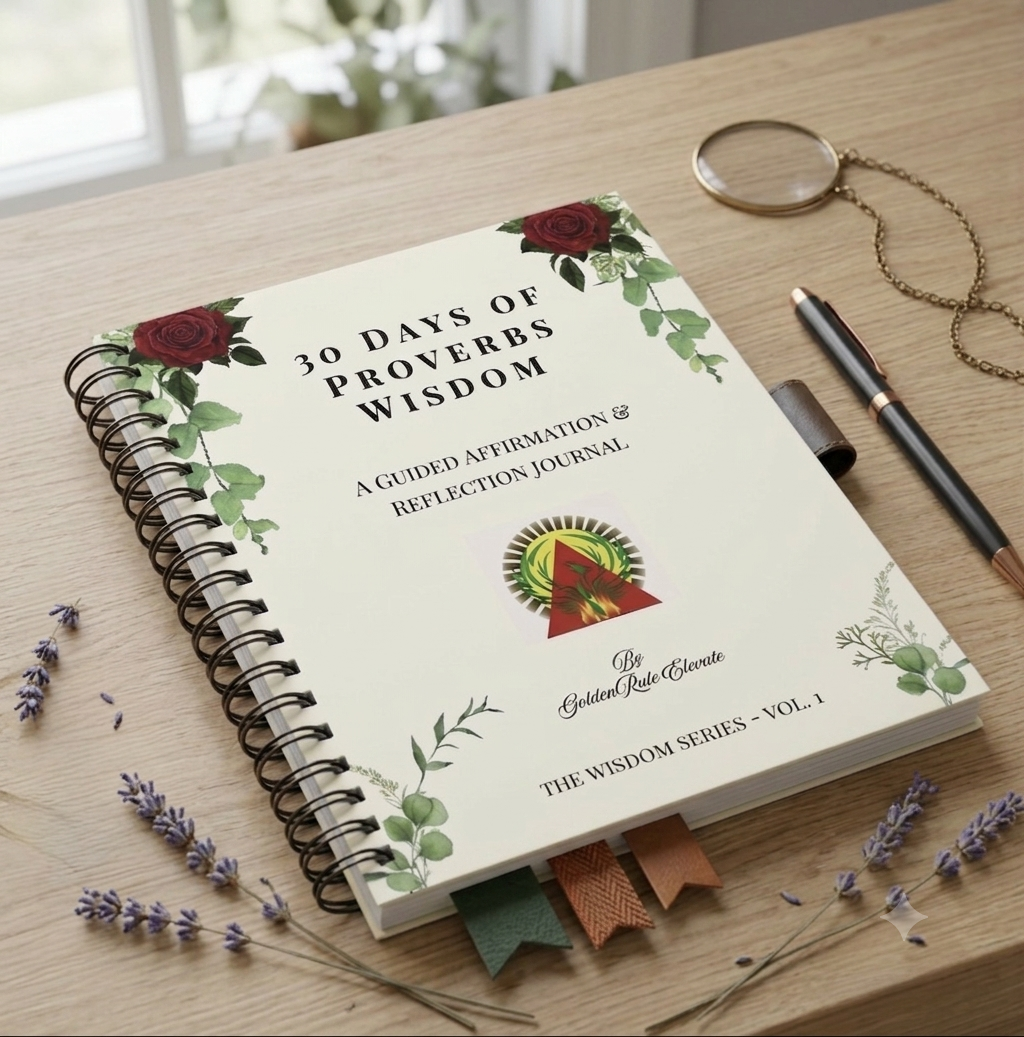 30 Days of Proverbs Wisdom: A Guided Affirmation & Reflection Journal. Spiral Black & White