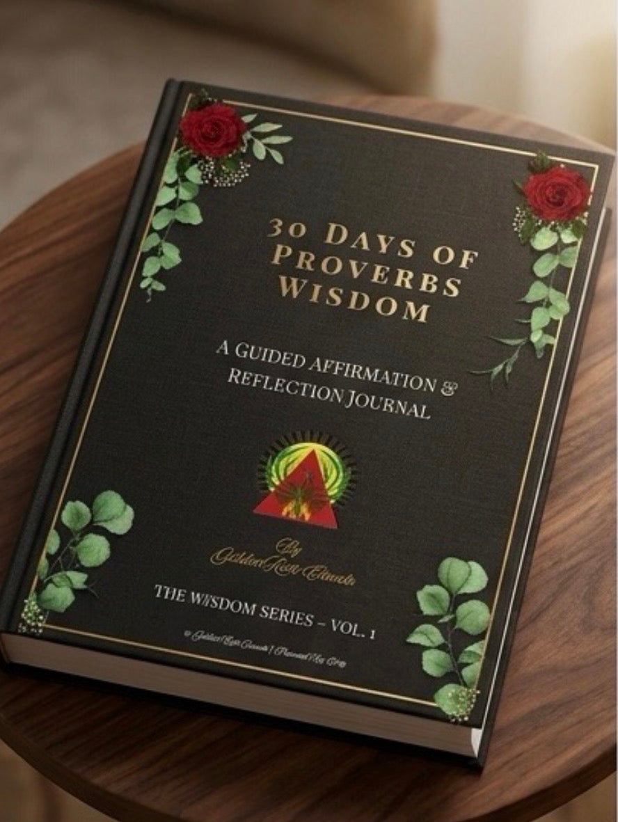 30 Days of Proverbs Wisdom: A Guided Affirmation & Reflection Journal. Hardcover Black & Gold